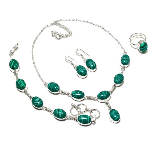 Malachit oval form edelstein - malachit,