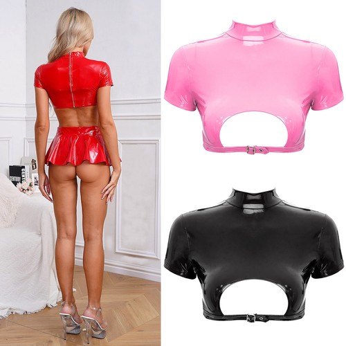 Damen crop top ausschnitt - top, v-ausschnitt