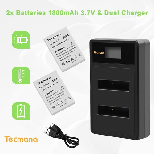 2x1800mah el5 - 2x1800mah, en-el5