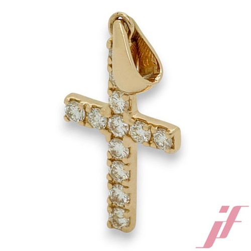 Anhänger kreuz 750 roségold - kreuz,