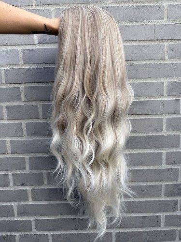 Perücke blond wellig lang - blond,