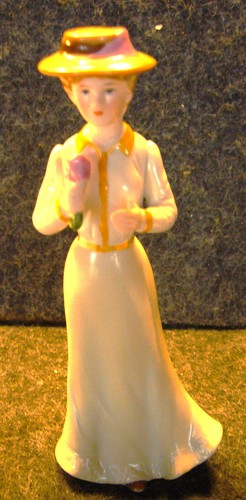 Porzellanfigur dame mit - porzellanfigur,