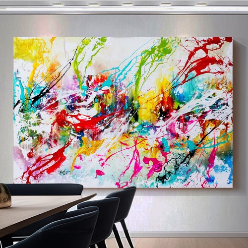Leinwandbild xxl abstrakt bunt - leinwandbild,