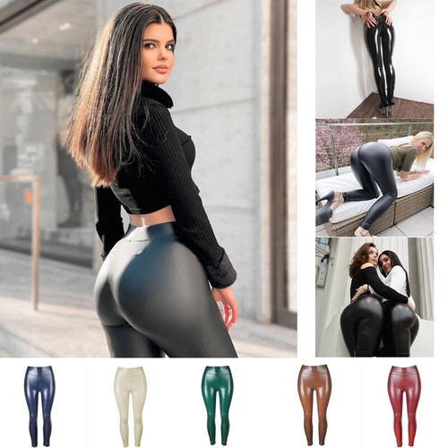 Damen kunstleder hose - damen,