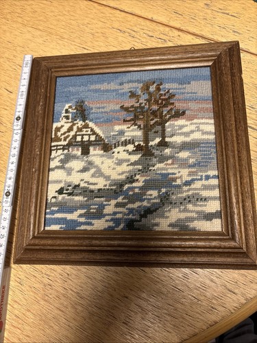 Handgesticktes wandbild holz - wandbild,