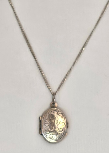 Silber halskette mit medaillon - mit,