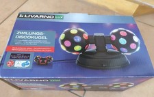 Livarno Zwillingsdiscokugel 12cm Elektrische Party Leuchtkugel 46 Linsen neuwert