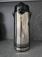 Pumpkanne BRAVILOR BONAMAT Tee,- Kaffeekanne 2.2 Liter Edelstahl,Silber-Schwarz