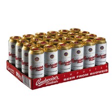 24 Dosen Budweiser Budvar Premium Lager a 0,5L inc. 6,00€ EINWEG Pfand