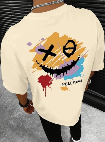 Herren oversize shirt smile - oversize, "smile