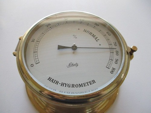 Schatz hair hygrometer - hygrometer, messing