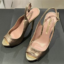 buffalo high heels 39 Used Gold Metallic Look, Kid Suede Sint, Pumps, Stiletto