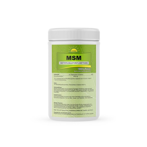 Msm pulver 1kg rein - msm, 99,96%