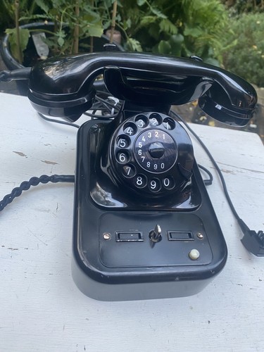 Altes telefon metall bakelit - altes,