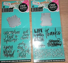 Craft sensations Stempel  und Stanze Sprüche clear stamps cutting die