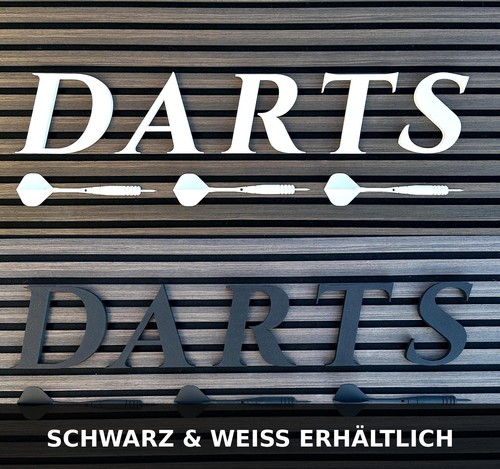 Darts schriftzug mit - schriftzug,