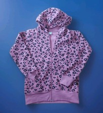 ? 134/140 - Y.F.K. - Mädchen Jacke - Sweatjacke  - Rosa/ Leopard ?