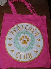 Pfötchen Club Beutel Stoffbeutel Pink Herzen Pfote Shopping Tüte
