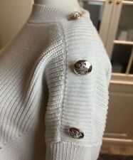 GUESS  Strick Pullover Damen Oberteil Top Gr.  L Weiß 