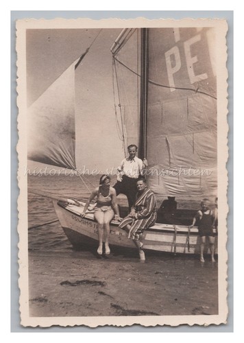 Segelboot altes foto 1930er - altes,