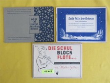3 x Noten Blockflöte Volks-