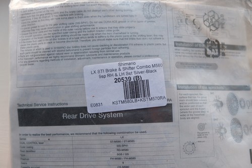 Nos shimano sti - nos, 3x9s