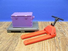 Hubwagen mit Palette & Kiste City Hafen Eisenbahn Zubehör Playmobil G449