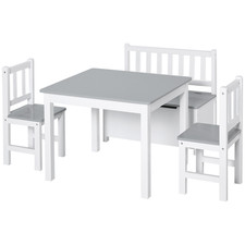 Kindertisch set 4tlg grau - kindertisch,