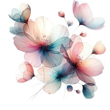 Wandbild blaue blumen - blaue,
