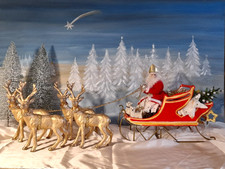 Weihnachten Rentier-Schlitten