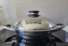 ** AMC WOK PFANNE * Starline* DECKEL * 3 Liter 28 cm INDUKTION * TOP ZUSTAND **