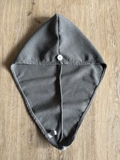 Haarturban, Mikrofaser Turban Handtuch mit Knopf grau Kopfhandtuch