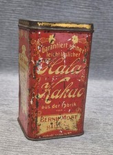 Reklame Dose Blechdose Kakaodose Hala Kakao Bernhard Most Halle a/S. um 1900 ALT