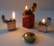 4 Stück Thorens Feuerzeuge ( Lucky, Table Lighter Portor, Circular um 1930