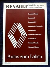 Renault Rapid 5 19 Chamade 21 Nevada 25 Trafic Master Farbkarte 7.1990