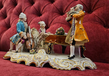 Alka Dresden Porzellan Gruppe Musiker Klavier Cello 