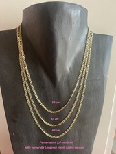 Goldkette 333 Panzerkette 3,0 mm 55 cm Hohl