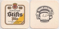 Dortmunder Stifts Pils - alter Bierdeckel "Spaß am Faß"
