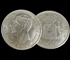 Spanien 5 Pesetas 1877-1881