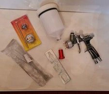 Lackpistole Ntools Set mit Adapter für Kunststoffbecher, weiterer Düse, etc