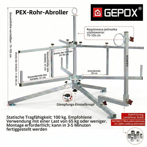 Gepox 600m rohrhaspel - 600m,