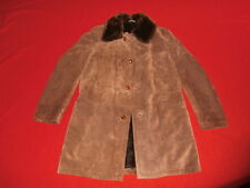 vintage 1970er Jahre Herren Wildleder Winter Mantel 70´s brown mens leather coat
