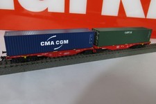 wie Märklin 47800 /47801 Doppel-Containertragwg., DB, Bauart Sggrss 733, 2 Cont.