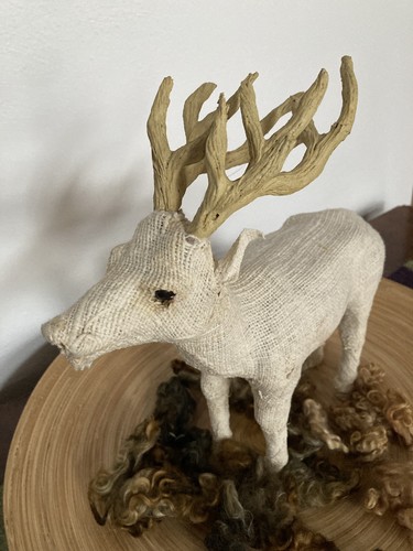 Großer elch holz natur - holz,