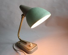vintage Tischlampe/ Lampe/Nachttischlampe, mintfarben Schrumpflack,Höhe ca 20 cm