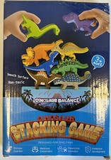 GeschenPark Dinosaurier Stapeln Holzklötze Holzspielzeug für Kinder ab 3 Jahren