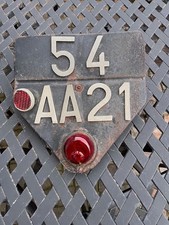 Citroen Traction Avant, 11CV, 15CV, KFZ-Kennzeichen alt, schwarz, original 