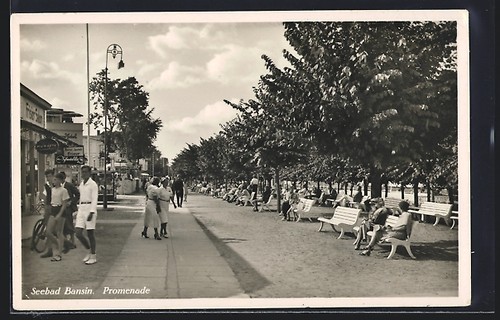Seebad bansin promenade - ak,
