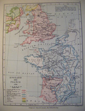 Original 1899 antike Karte von