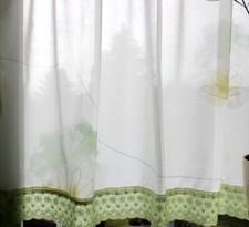 ❤️Schiebengardine mit Breite Spitze Grün Handarbeit Landhaus Shabby 110x 142 Neu